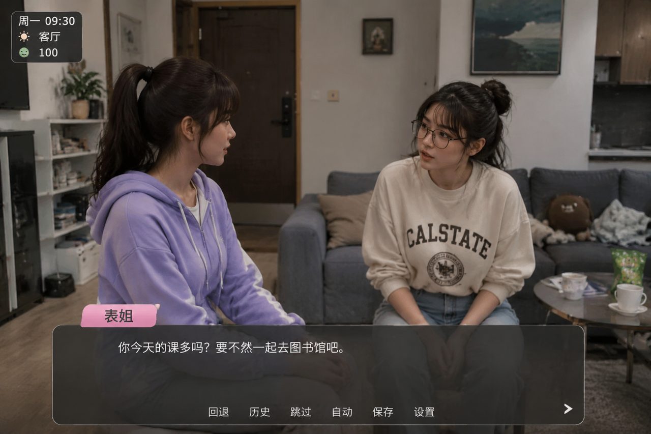 我的可爱表姐 剧情向SLG 内容截图 4