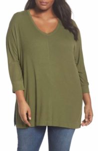 Oversized Olive Green Tops