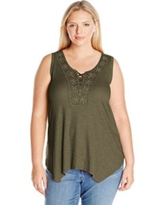 Plus Size Olive Green Tank Tops