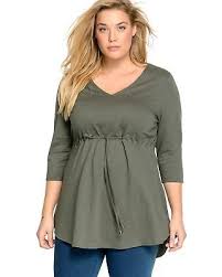 Plus Size Olive Green Tops