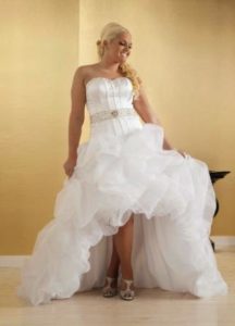 Plus Size White High Low Wedding Dresses