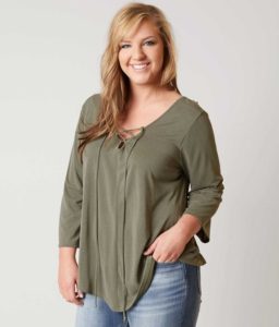 Women's Plus Size Olive Green Tops