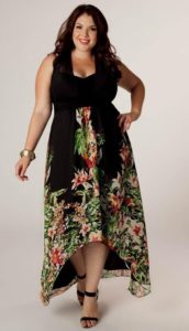 Black Floral Maxi Dress Plus Size