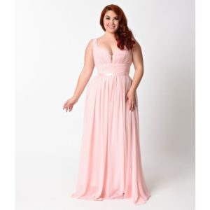 Blush Pink Plus Size Bridesmaid Dress
