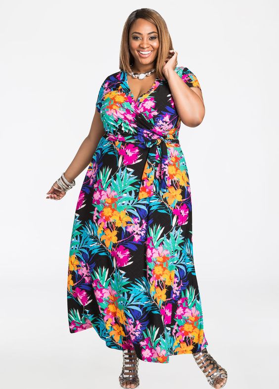 Glamorous Plus Size Floral Maxi Dress – Attire Plus Size