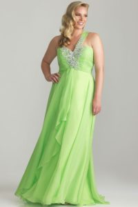 Plus Size Lime Green Bridesmaid Dress
