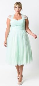 Plus Size Mint Green Bridesmaid Dresses