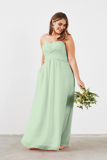 Plus Size Sage Green Bridesmaid Dress
