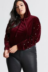 Cropped Hoodie Plus Size
