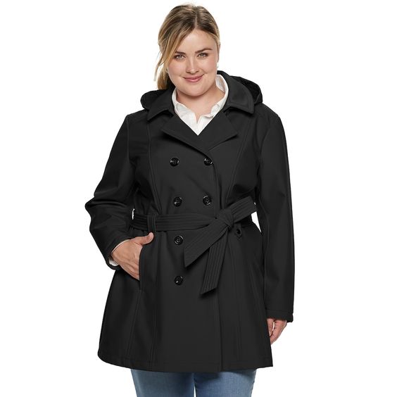 Hooded Jacket In Plus Size