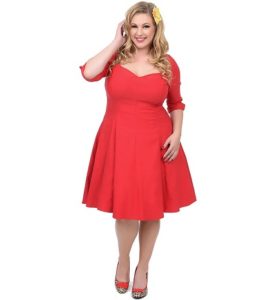 Plus Size Cotton Sundress with Sleeves