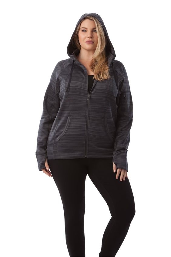 Plus Size Jacket with Hoodie