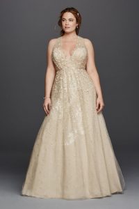 Champagne Maxi Dress in Plus Size