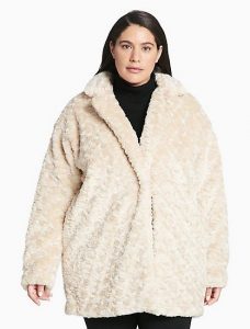 Faux Fur Jacket in Plus Size