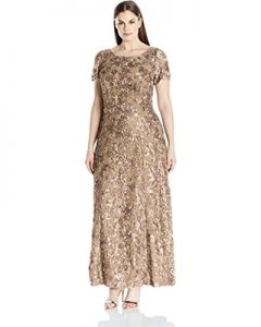Plus Size Champagne Dress for Wedding