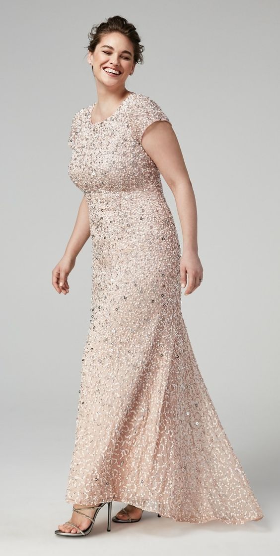 Most Gorgeous Plus Size Champagne Dress Attire Plus Size 8431