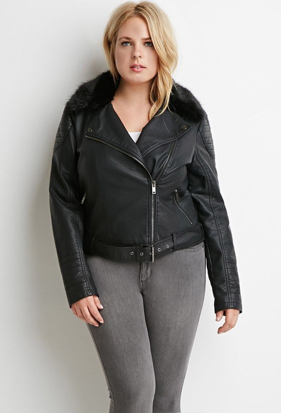 Plus Size Faux Fur Jacket – Attire Plus Size
