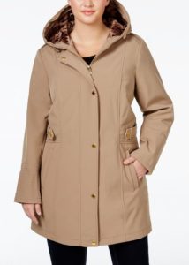Plus Size Fur Hooded Coat