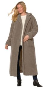 Plus Size Long Hooded Coat