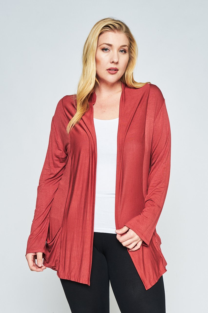 Plus Size Red Cardigan – Attire Plus Size