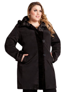 Women's Plus Size Hooded Coat