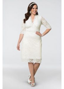 White Guest Dress for Wedding in Plus Size