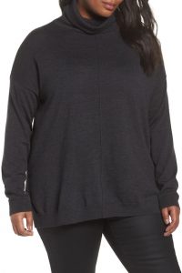 Black Plus Size Turtleneck Sweater