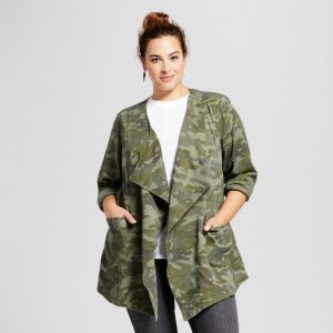 Camo Anorak Jacket Plus Size