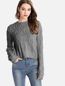 Cropped Sweater Tops In Plus Size