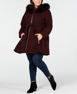 Fleece Swing Coat Plus Size