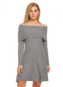 Off Shoulder Sweater Dress For Plus Size