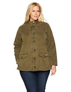 Olive Green Plus Size Utility Jacket