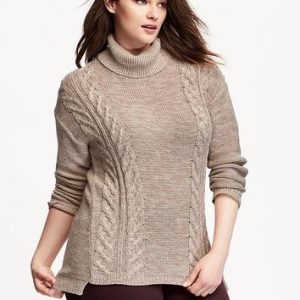 Plus Size Turtleneck Short Sweater