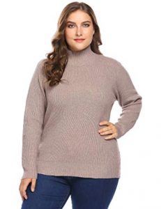 Plus Size Turtleneck Sweater Full Sleeves