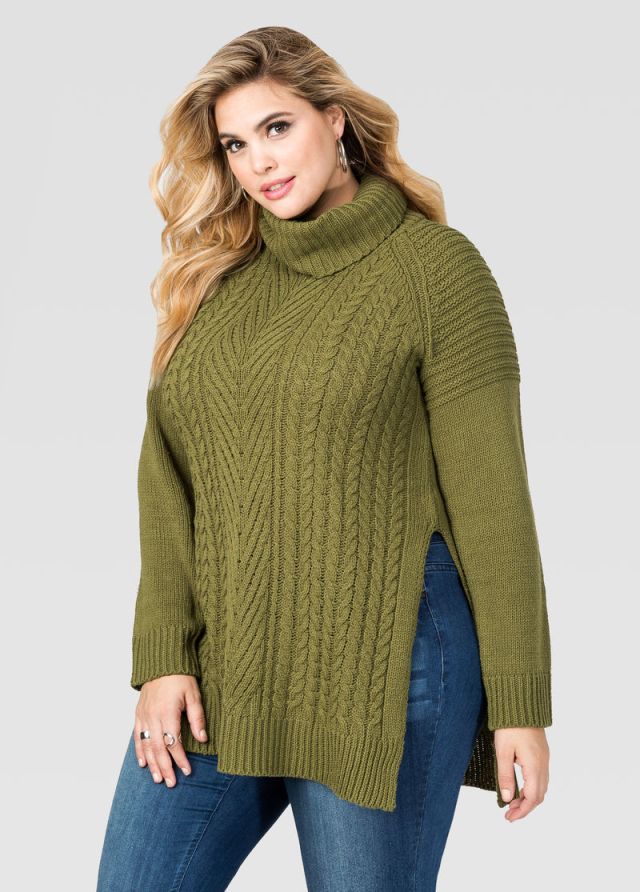 Plus Size Turtleneck Sweater for Women