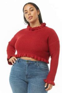 Plus Sized Cropped Sweater