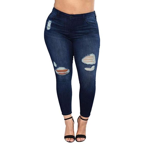 Amazing Plus Size Ripped Jeggings for Curvy Women – Attire Plus Size