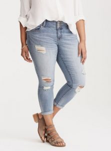 Ripped Plus Size Jeggings