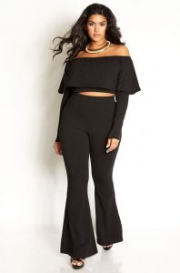Bell Bottom Pants In Plus Size