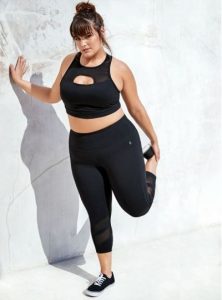 Black Flattering Workout Set Clothes For Plus Size