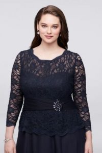 Black Plus Size Dressy Tops For Wedding
