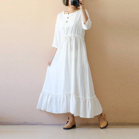 White Linen Dresses Plus Size – Attire Plus Size