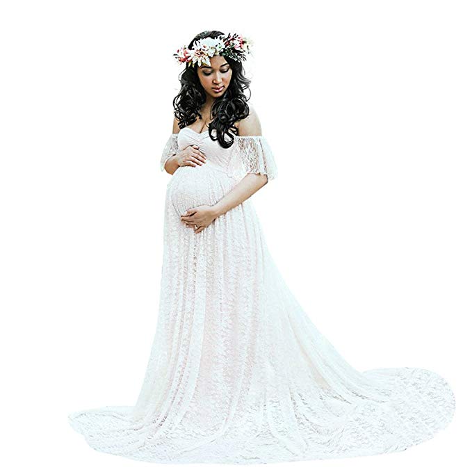 Plus Size White Maternity Dress – Attire Plus Size