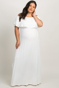 Maternity Plus Maxi White Dress