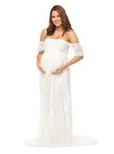 Off Shoulder Maternity Gown Dress