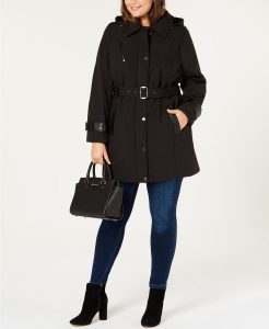 Plus Size Black Rain Jacket