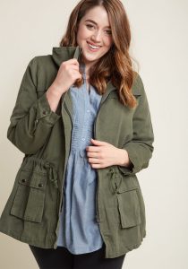 Plus Size Military Style Jackets
