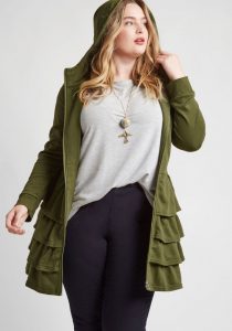 Plus Size Olive Green Jackets