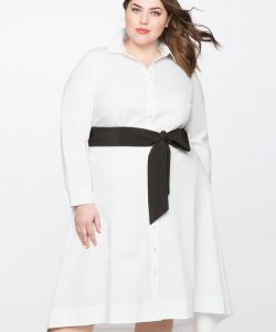 Plus Size White Dress With Long Sleeves