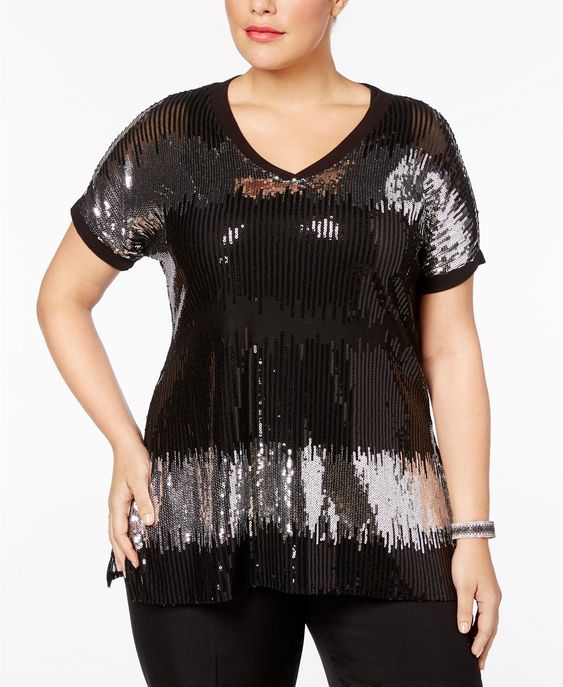womens plus size evening tops